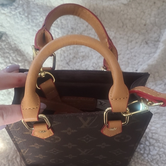 Brown and Tan Monogram Tote - Picture 2 of 3